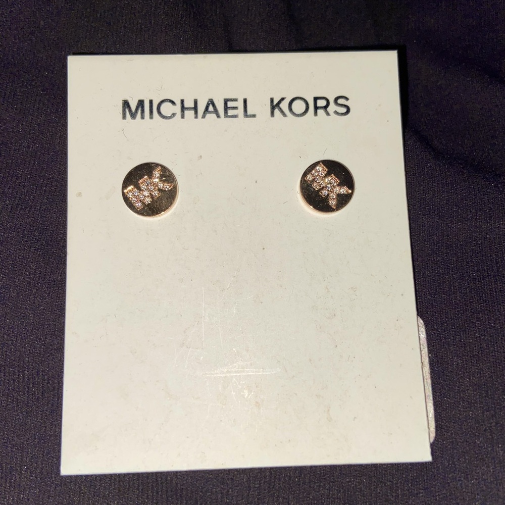 Michael Kors rose gold earrings
